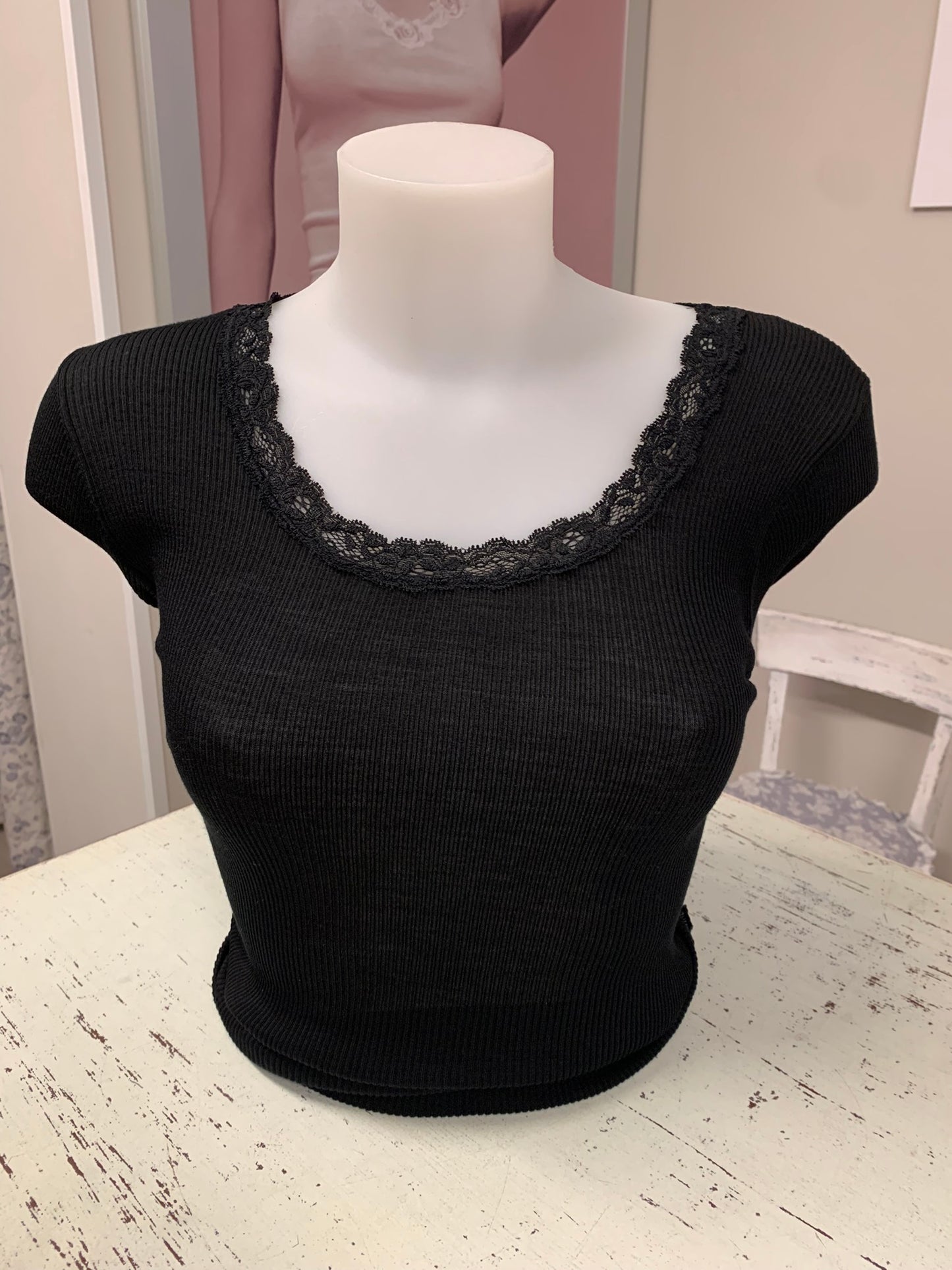 Fraly manica lunga a costina scollo rotondo art DF6903