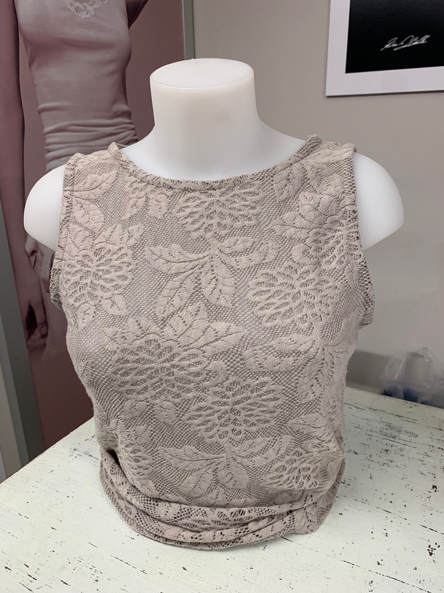 Lisanza canotta pura lana in pizzo spalla larga art 2300