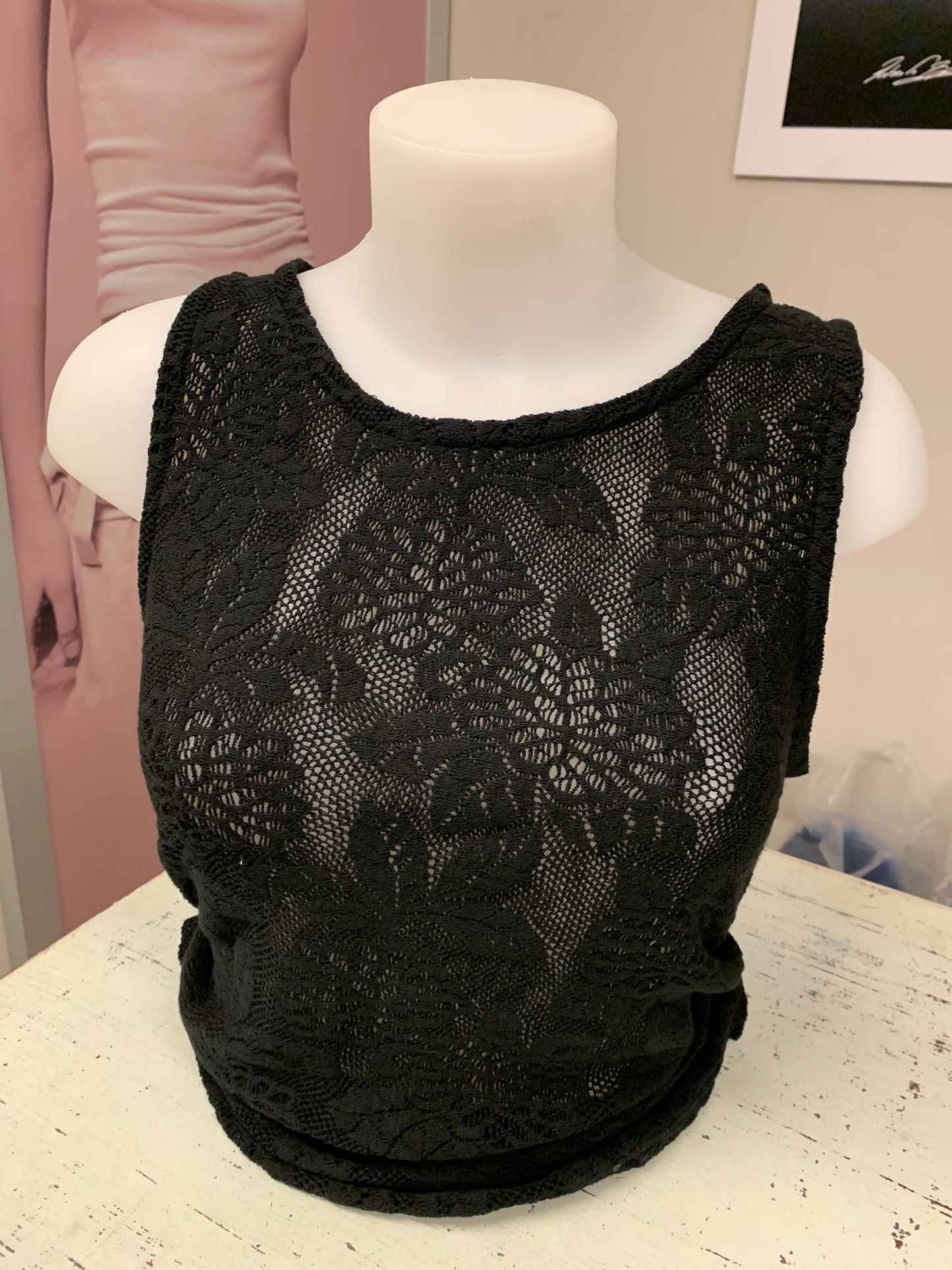 Lisanza canotta pura lana in pizzo spalla larga art 2300