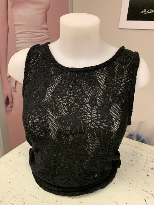 Lisanza canotta pura lana in pizzo spalla larga art 2300