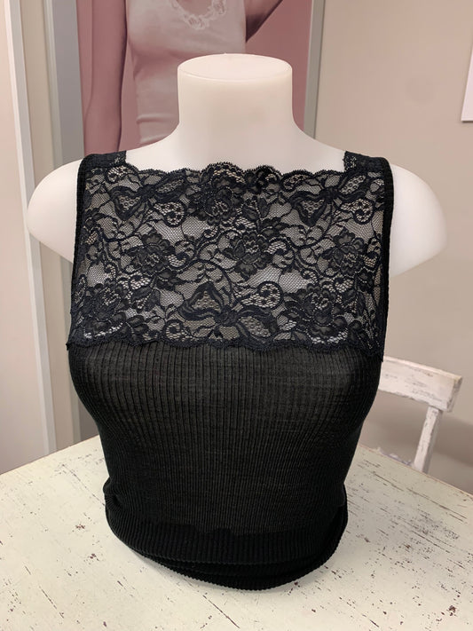 Lisanza canotta spalla larga lana seta art 2611