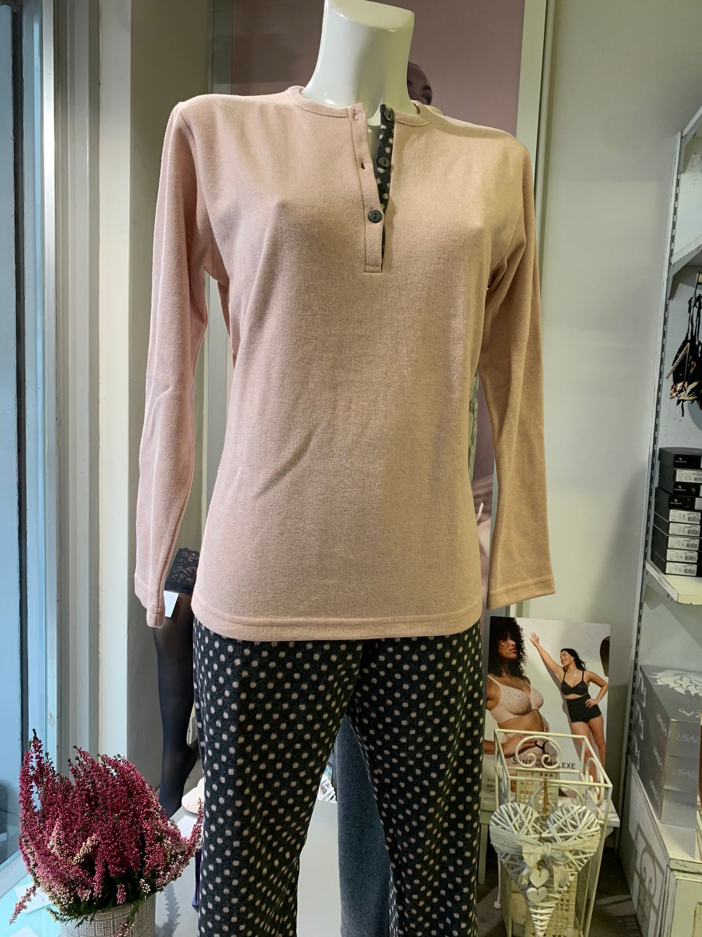 Pigiama Caldo Serafino Polsino Alla Caviglia (Art. 424106)