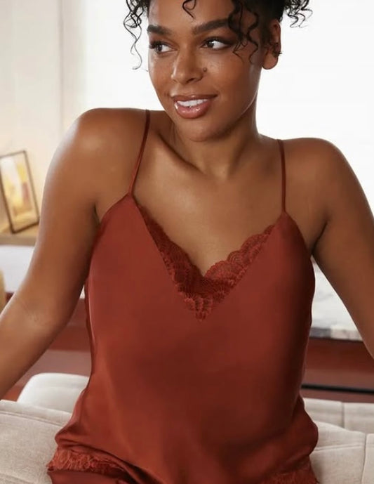 Sans Complexe Top Raso con Pizzo Elastico  Art 50XAN87