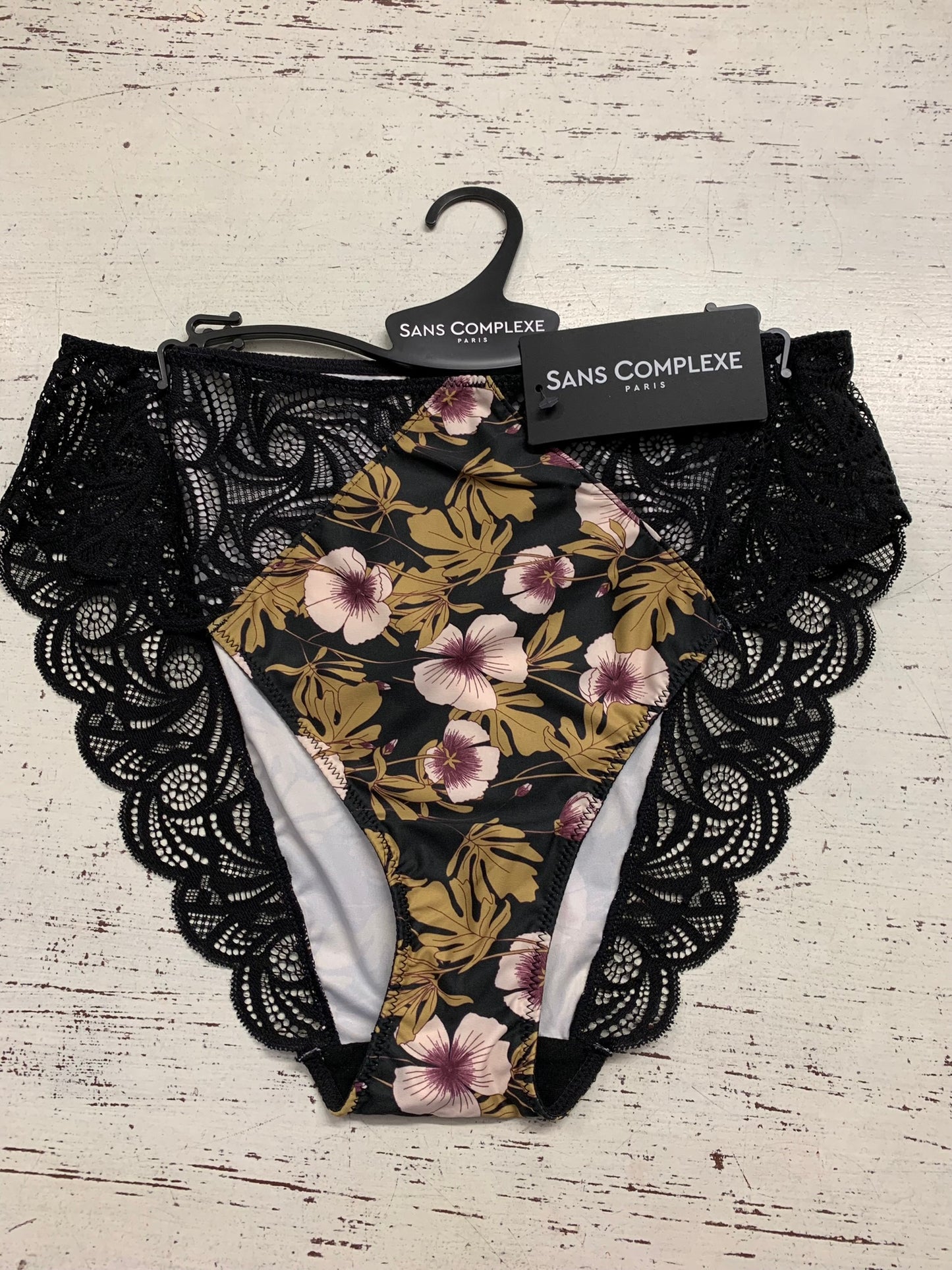 Slip Sans Complexe Raso Più Pizzo Elasticizzato Nero (Art. 60PAF30)