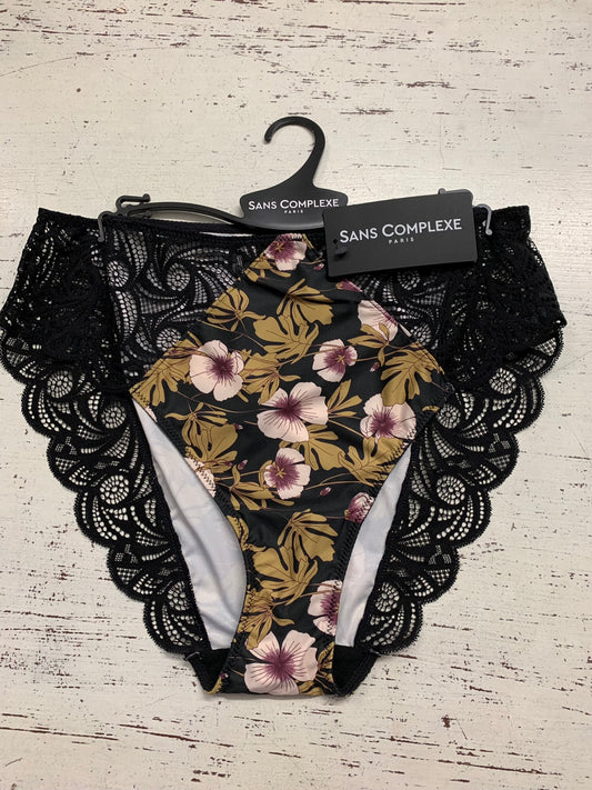 Slip Sans Complexe Raso Più Pizzo Elasticizzato Nero Art 60PAF30