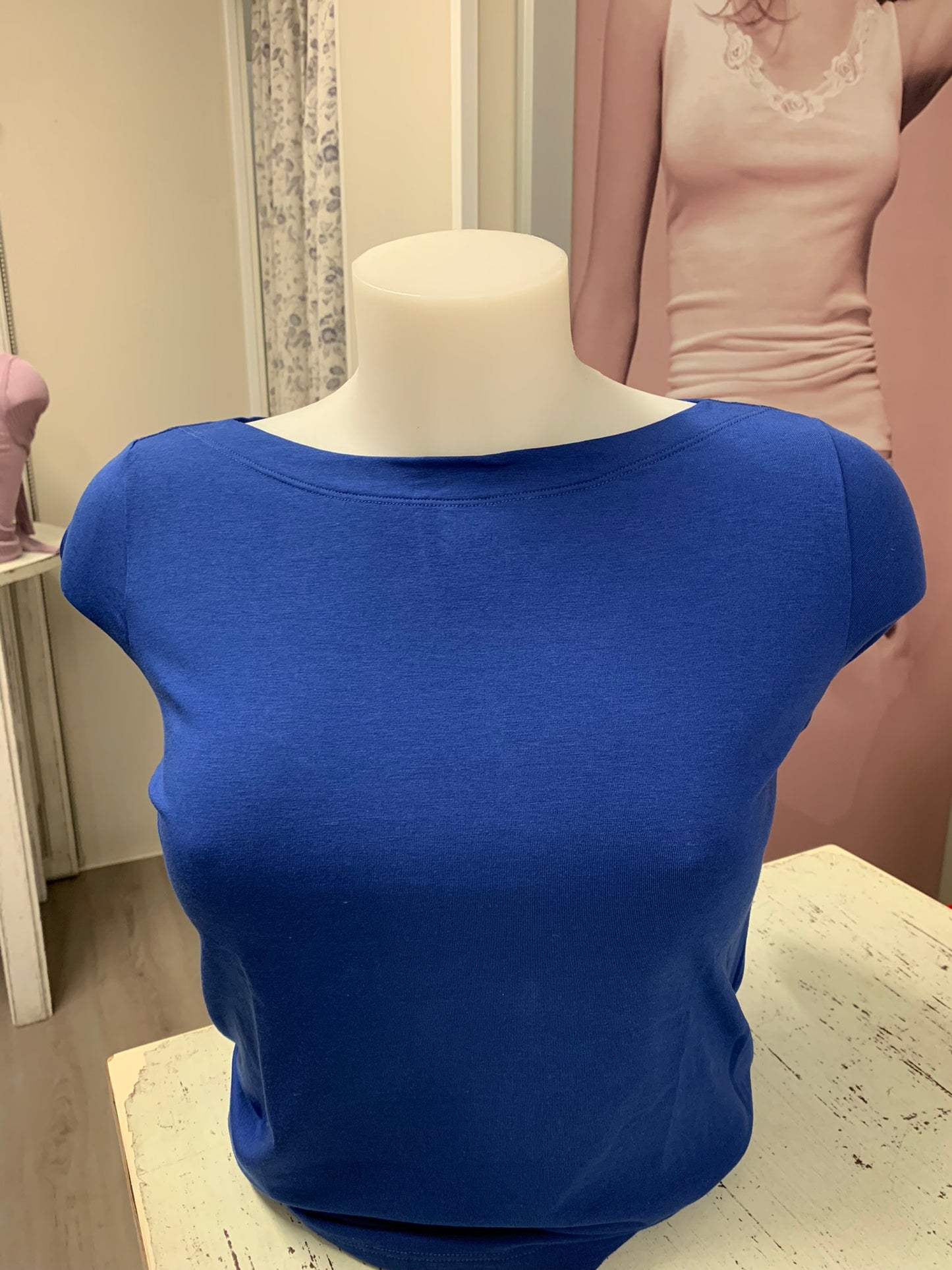 Fraly manica lunga a barchetta cotone modal elasticizzato art DF2006