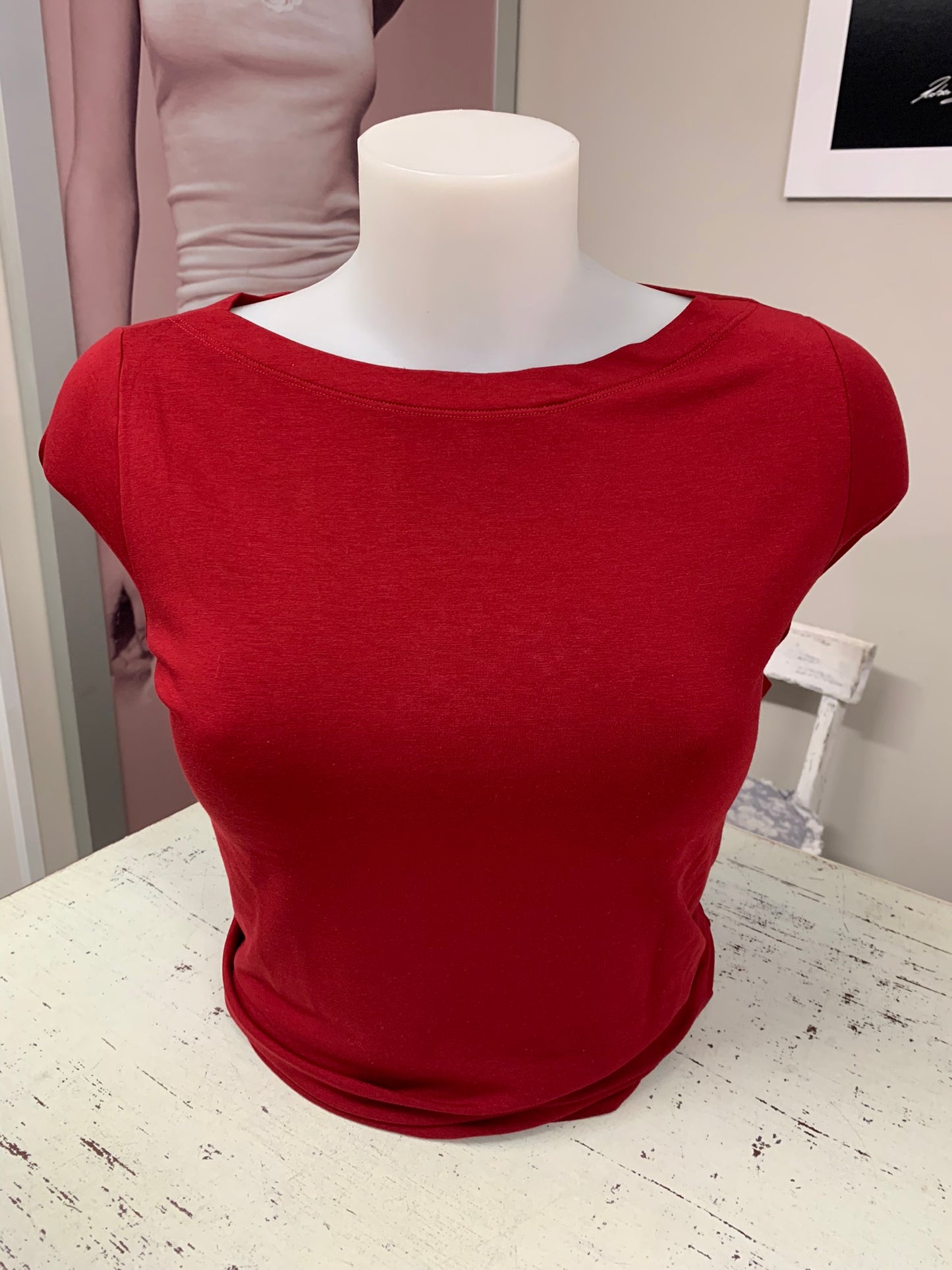 Fraly manica lunga a barchetta cotone modal elasticizzato art DF2006