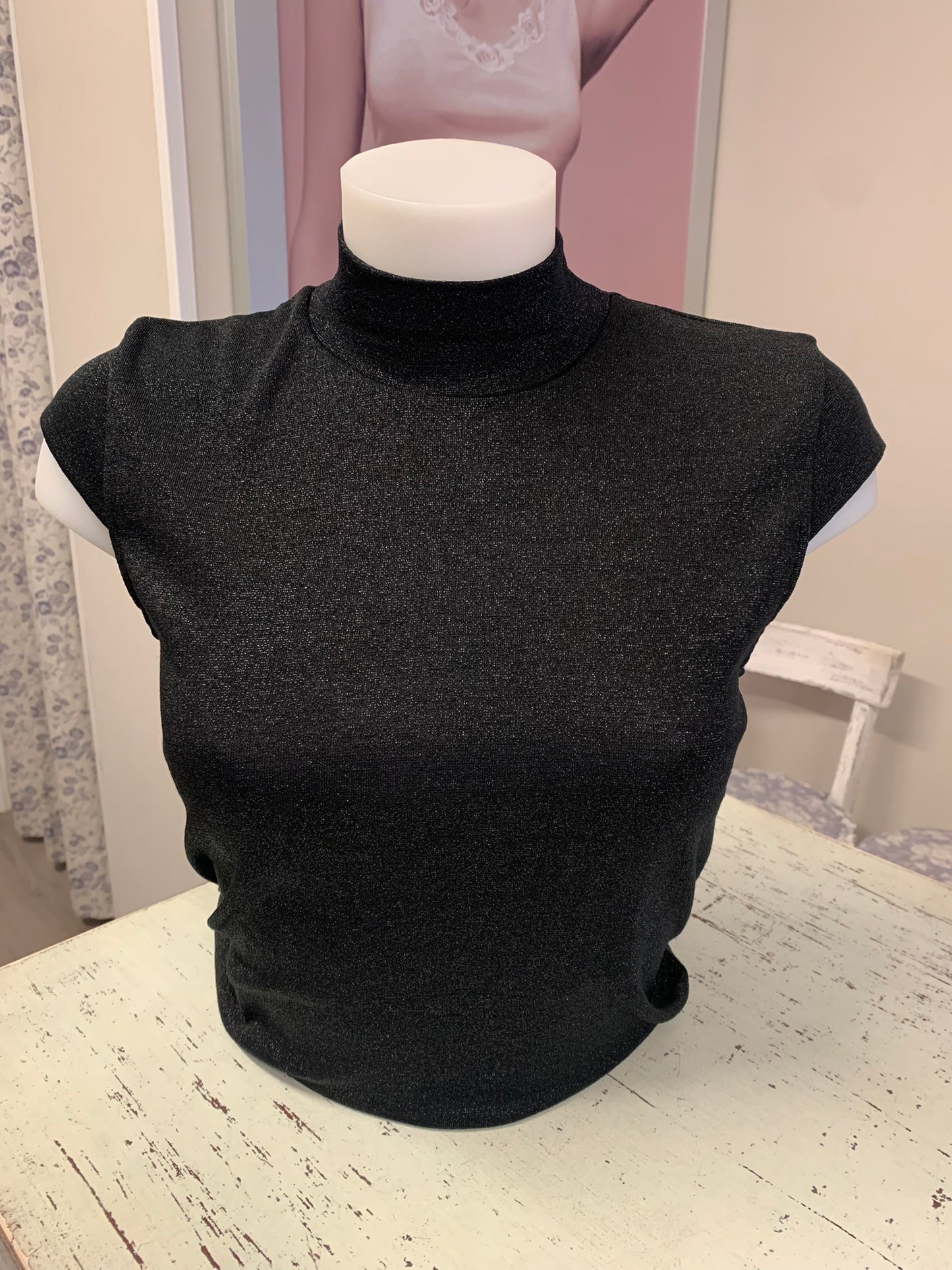 Fraly lupetto mezza manica lurex art DF6794 lana seta lamè