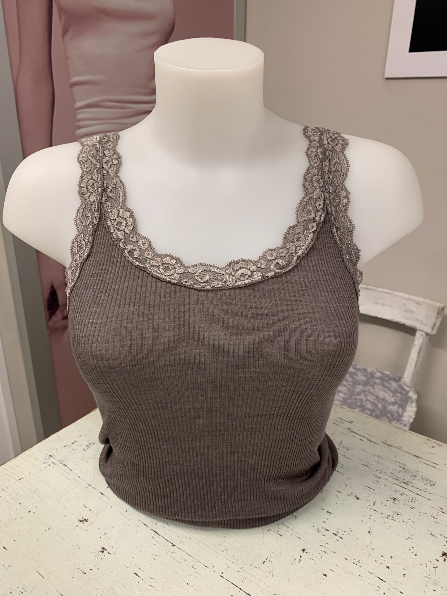 Fraly canotte costina lanaseta pizzo elastico art DF6900